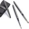 Artify Travel Watercolor Brushes, Outdoor Paint Brushes, Water Color Paint Brush Set with Anti-Rust Polished Metallic Gray Finish, Painting Brushes for Watercolor Gouache Ink - Gift for Artist (3PCS)